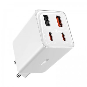 СЗУ Baseus GaN6 Pro OS 65W (2USB-A/2C) + кабель Type-C to Type-C (P10162701)