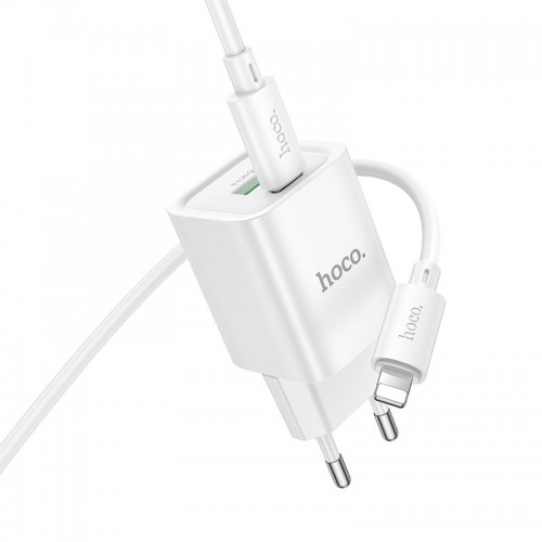 МЗП Hoco C149A Charm PD30W+QC3.0 (1USB-A/1C) + кабель Type-C to Lightning