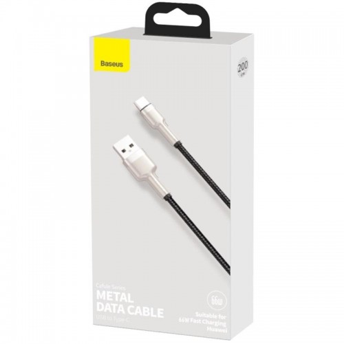 Дата кабель Baseus Cafule Metal Data USB to Type-C 66W (2m) (CAKF0002)