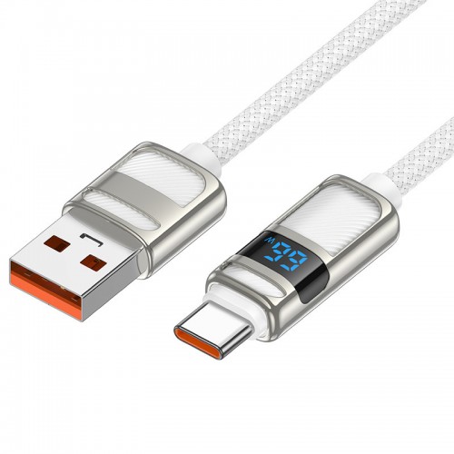Дата кабель Hoco U137 Line with display USB to Type-C 5A/66W (1.2m)