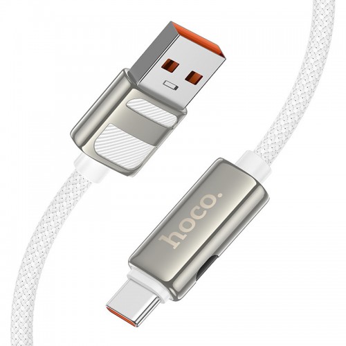 Дата кабель Hoco U137 Line with display USB to Type-C 5A/66W (1.2m)