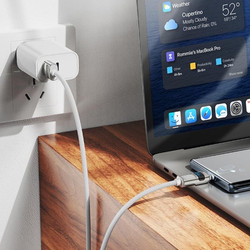 Дата кабель Hoco U137 Line with display USB to Type-C 5A/66W (1.2m)