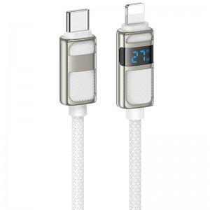 Дата кабель Hoco U137 Line with display Type-C to Lightning 27W (1.2m)