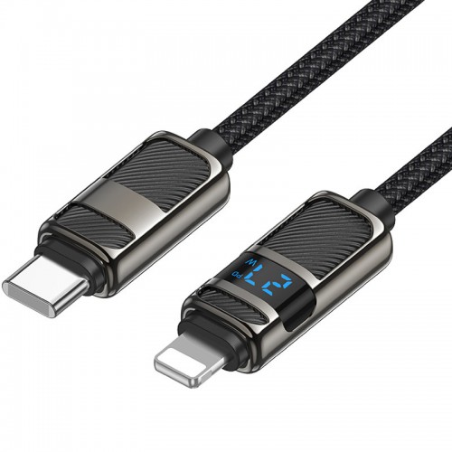 Дата кабель Hoco U137 Line with display Type-C to Lightning 27W (1.2m)