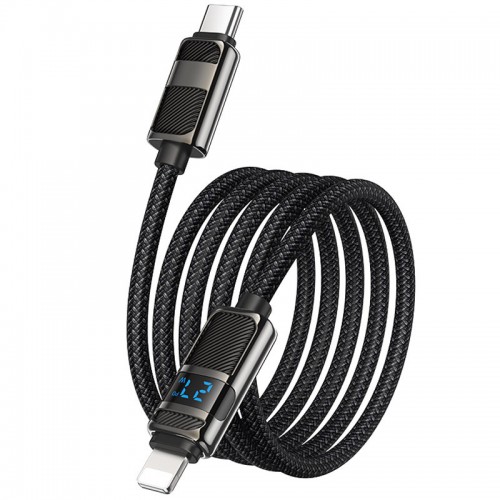 Дата кабель Hoco U137 Line with display Type-C to Lightning 27W (1.2m)