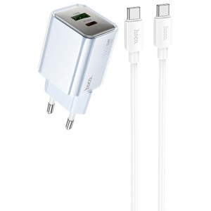 СЗУ Hoco N46 Glorious PD20W+QC3.0 (1USB-A/1C) + кабель Type-C to Type-C