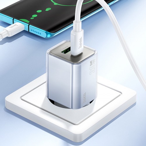 СЗУ Hoco N46 Glorious PD20W+QC3.0 (1USB-A/1C) + кабель Type-C to Type-C