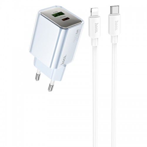 МЗП Hoco N46 Glorious PD20W+QC3.0 (1USB-A/1C) + кабель Type-C to Lightning