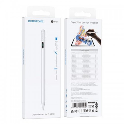 Стилус Borofone BG101 Active capacitive pen with digital display for iPad