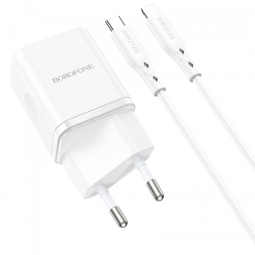 МЗП Borofone BN7 PD20W+QC3.0 (1USB-A/1C) + кабель Type-C to Lightning