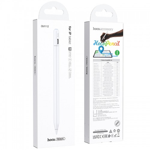 Стилус Hoco GM112 Intelligent anti-lost active capacitive pen with digital display for iPad