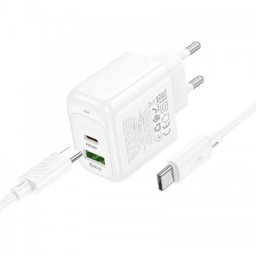МЗП Hoco CS55A Surplus PD30W+QC3.0 (1USB-A/1C) + кабель Type-C to Type-C