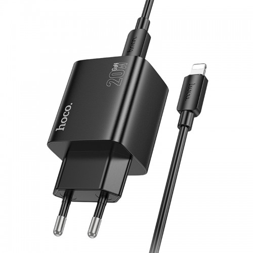 МЗП Hoco N55 Fundador PD20W four-port (2USB-A/2C) + кабель Type-C to Lightning