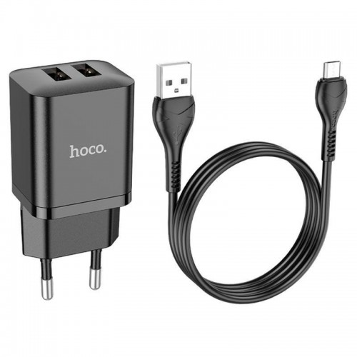 СЗУ Hoco N25 Maker (2USB-A) + USB to MicroUSB