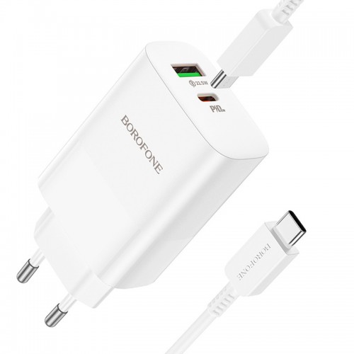 СЗУ Borofone BN10 Sunlight PD65W (1USB-A/1C) + кабель Type-C to Type-C
