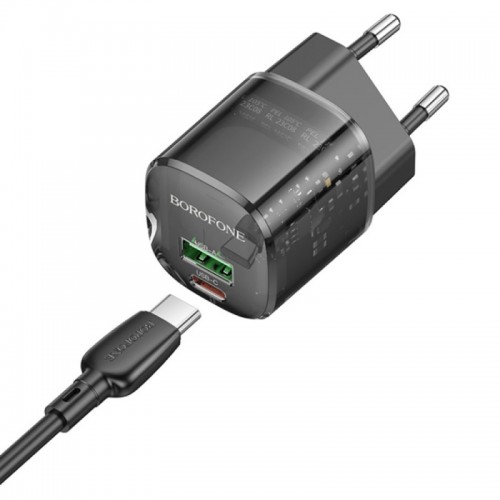 СЗУ Borofone BN17 Sunlight PD20W+QC3.0 (1USB-A/1C) + кабель Type-C to Type-C