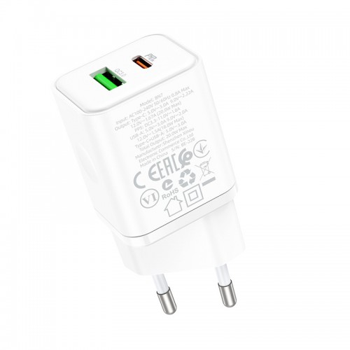 СЗУ Borofone BN7 PD20W+QC3.0 (1USB-A/1C)