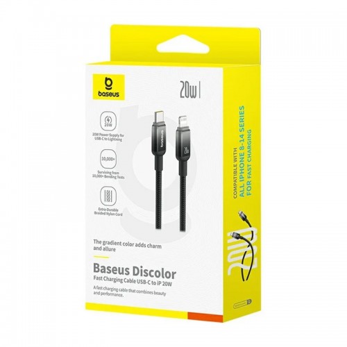 Дата кабель Baseus Discolor Series Fast Charging Type-C to Lightning 20W (1m) (P10374901)