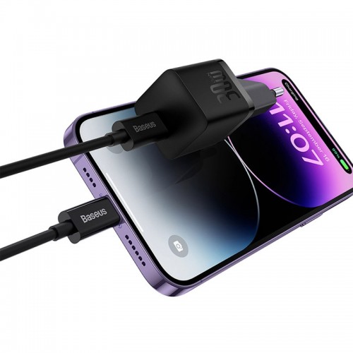 СЗУ Baseus GaN5 Fast Charger (mini) 30W (1USB-C) + кабель Type-C to Type-C (P10110902)