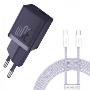 СЗУ Baseus GaN5 Fast Charger (mini) 30W (1USB-C) + кабель Type-C to Type-C (P10110902)
