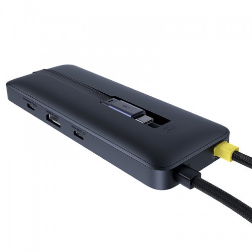 Переходник HUB Baseus OS Dual Fast Charging 6in1 (Type-C to HDMI4K@60Hz+2xUSB-A+3xUSB-C) (B0007090)