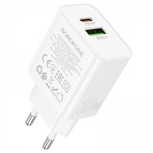 СЗУ Borofone BA88A Navy PD20W+QC3.0 (1USB-A/1C)