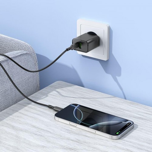 СЗУ Borofone BA88A Navy PD20W+QC3.0 (1USB-A/1C)