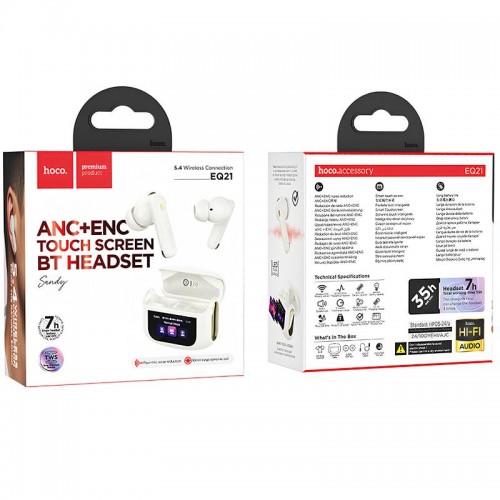 Беспроводные TWS наушники Hoco EQ21 Sandy with Touch Screen ANC+ENC