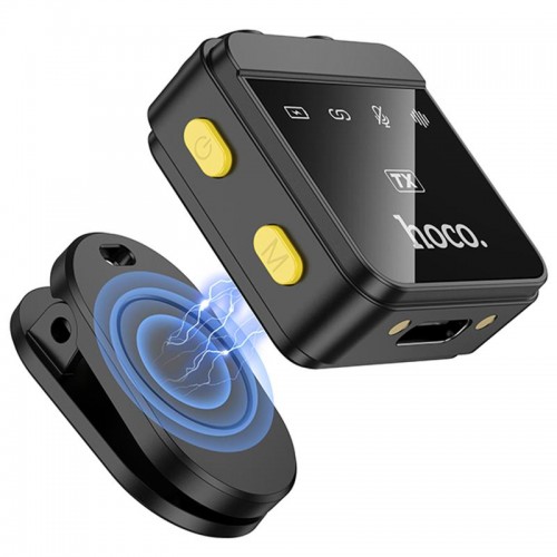 Петличный беспроводной микрофон Hoco L17 Dual-mic magnetic (Lightning/Type-C)