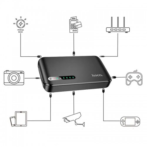 Джерело безперебійного живлення Hoco DB62 Smart Mini UPS для роутерів 5V/9V/12V 20000 mAh