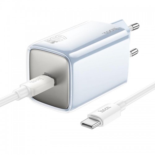 МЗП Hoco N48 Glorious PD65W (1USB-C) + кабель Type-C to Type-C
