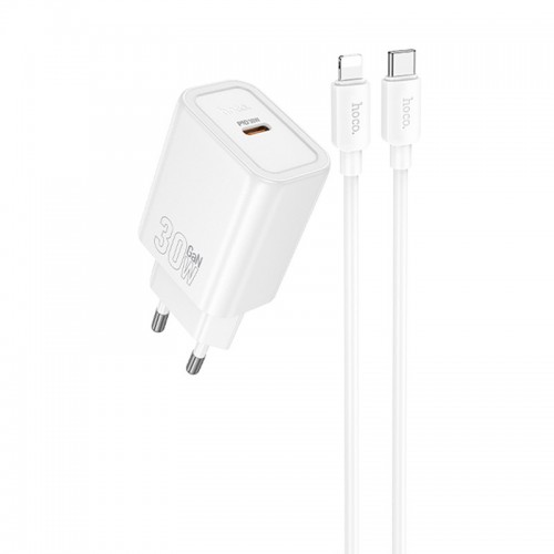 МЗП Hoco N62 Gentle PD30W (1USB-C) + кабель Type-C to Lightning