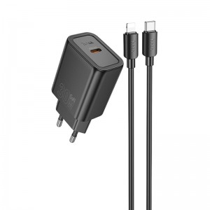 СЗУ Hoco N62 Gentle PD30W (1USB-C) + кабель Type-C to Lightning