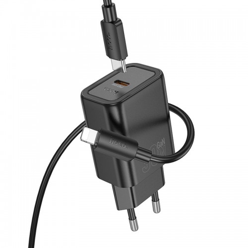 СЗУ Hoco N62 Gentle PD30W (1USB-C) + кабель Type-C to Lightning