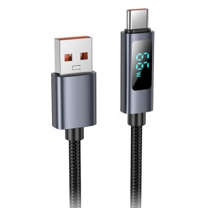 Дата кабель Hoco X112 Favor with display USB to Type-C 5A (1m)