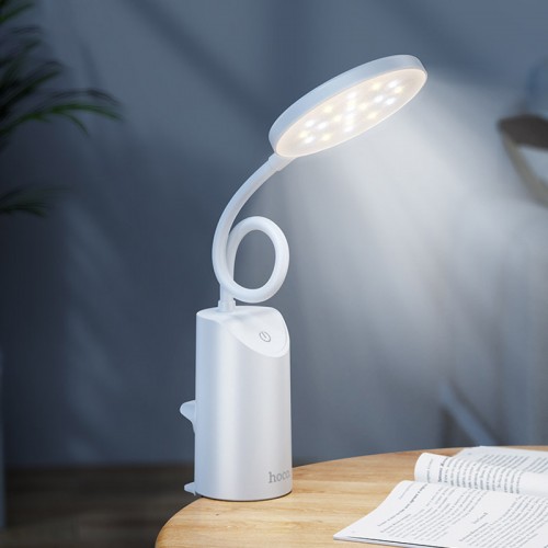 Настольная LED лампа Hoco HX10 Clip table lamp (1200mAh)