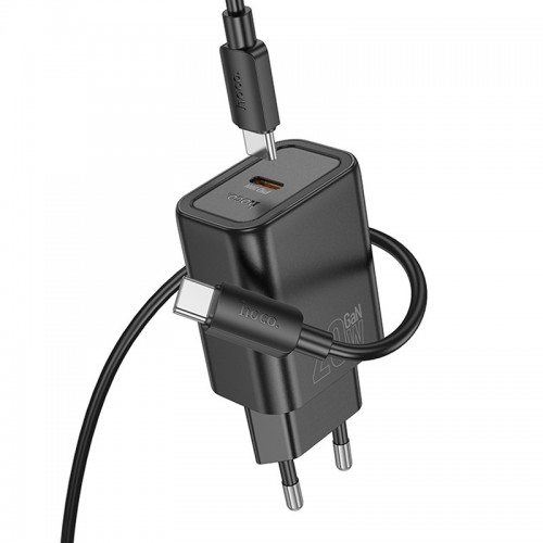 СЗУ Hoco N60 Gentle PD20W (1USB-C) + кабель Type-C to Type-C