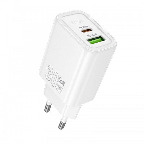 СЗУ Hoco N63 Gentle PD30W+QC3.0 (1USB-A/1C) + кабель Type-C to Lightning