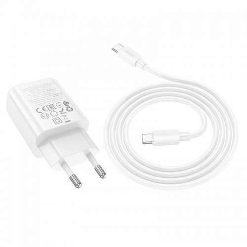 СЗУ Hoco N63 Gentle PD30W+QC3.0 (1USB-A/1C) + кабель Type-C to Type-C