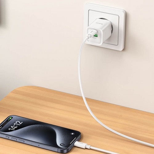 МЗП Hoco C149A Charm PD30W+QC3.0 (1USB-A/1C) + кабель Type-C to Type-C