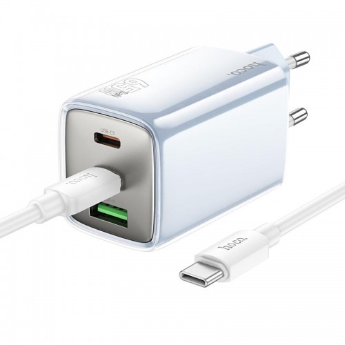 МЗП Hoco N49 Glorious PD65W (1USB-A/2C) + кабель Type-C to Type-C
