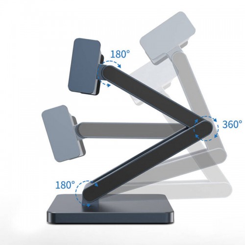 Подставка для планшетов+HUB WIWU AH801 Adjustable 8in1 (USB-C to HDMI+2xUSB-A+2xUSB-C+SD/TF+3.5mm)