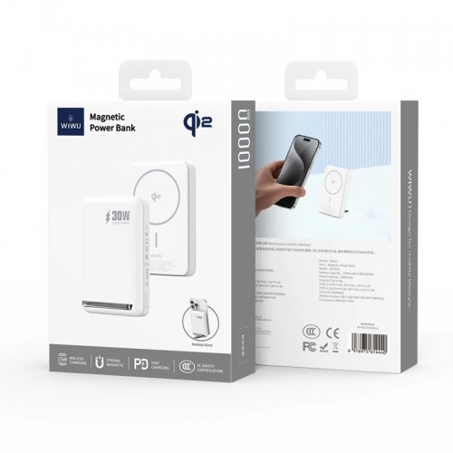 Портативное ЗУ Power Bank WIWU Wi-P031 Magnetic с БЗУ 30W 10000 mAh
