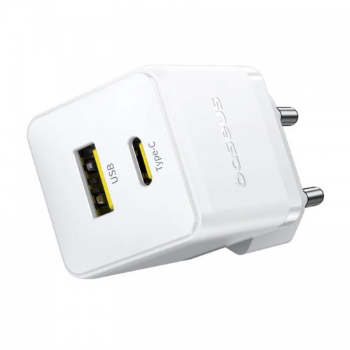 СЗУ Baseus Palm Fast Charger 20W (1USB-A/1C) + кабель Type-C to Type-C (P10111608)