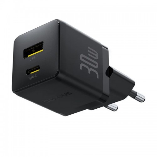 СЗУ Baseus Palm Fast Charger 30W (1USB-A/1C) + кабель Type-C to Type-C (P1011160A)