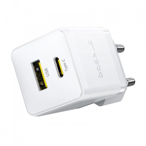 СЗУ Baseus Palm Fast Charger 30W (1USB-A/1C) + кабель Type-C to Type-C (P1011160A)