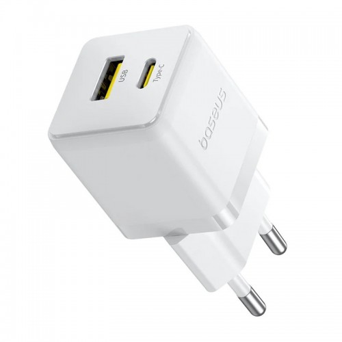 СЗУ Baseus Palm Fast Charger 30W (1USB-A/1C) + кабель Type-C to Type-C (P1011160A)