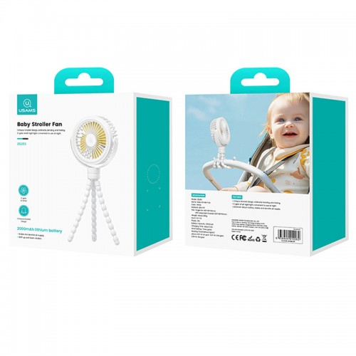 Портативный вентилятор Usams ZB289 Baby Stroller fan 2000mAh