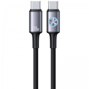 Дата кабель Usams US-SJ751 With Colorful Light Huan Ser. Type-C to Type-C 240W (1.2m)