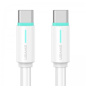 Дата кабель Usams US-SJ734 Bicolor Charging YR Ser. Type-C to Type-C 60W (1m)
